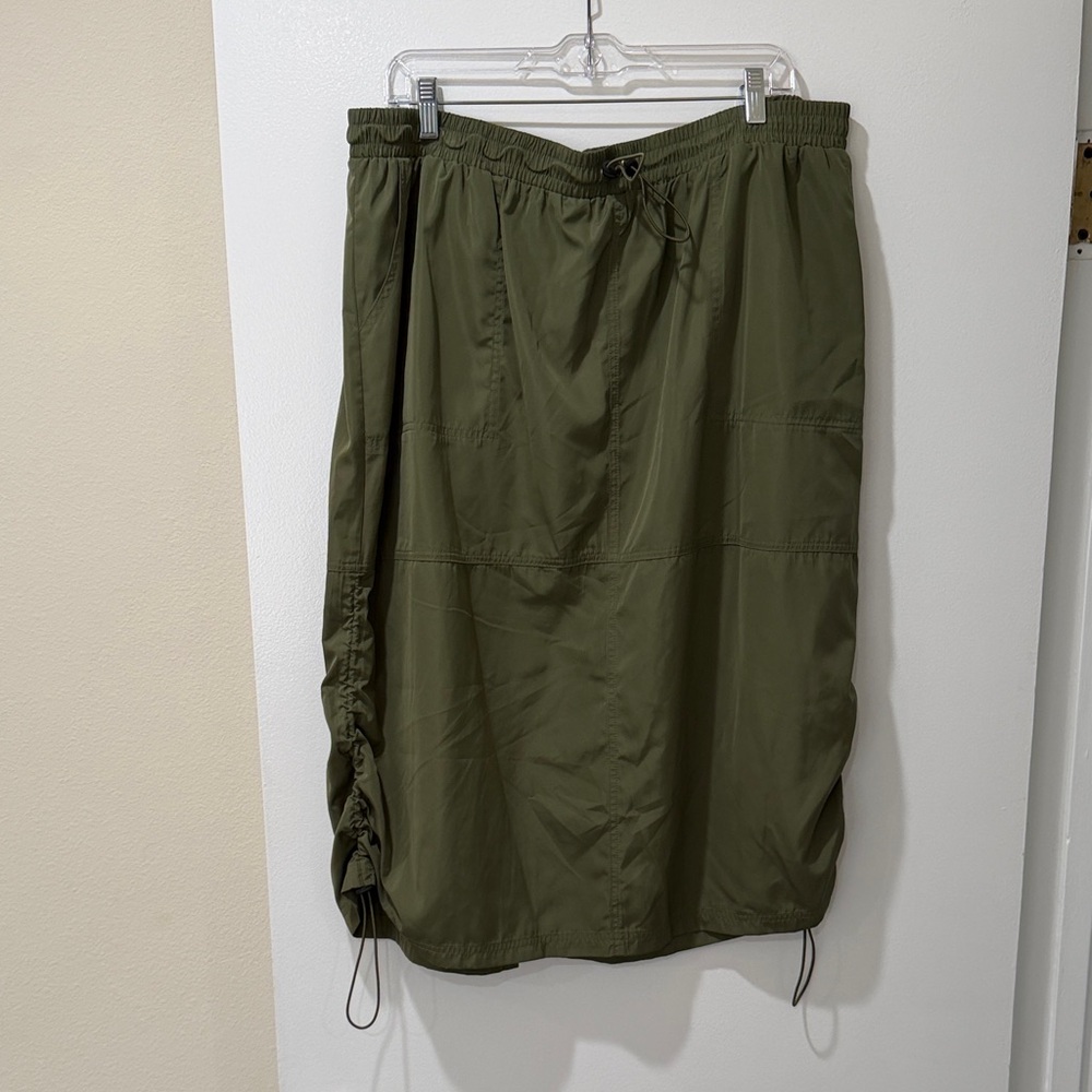 Wild Fable Army Green Midi Skirt - Picture 2 of 9